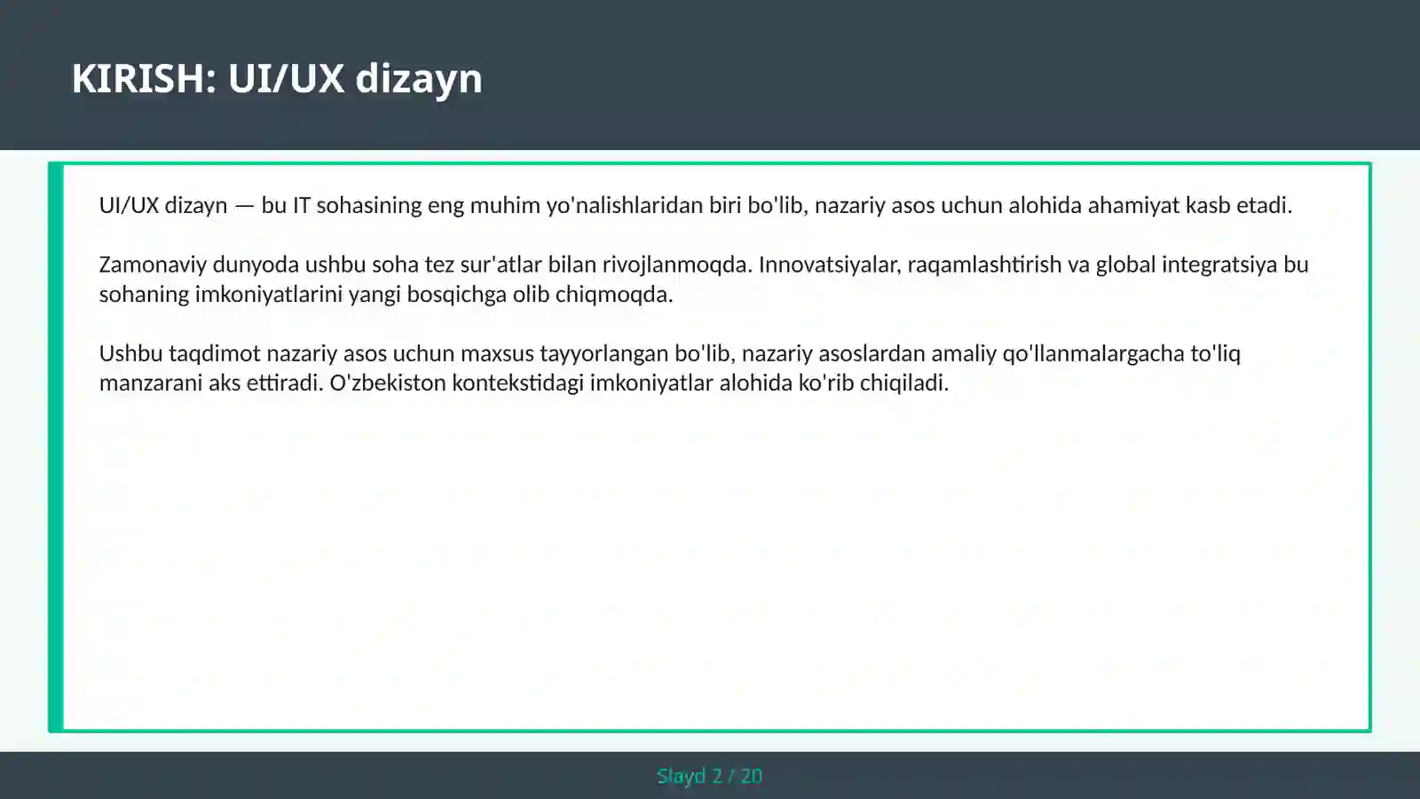 UI/UX DIZAYN 2