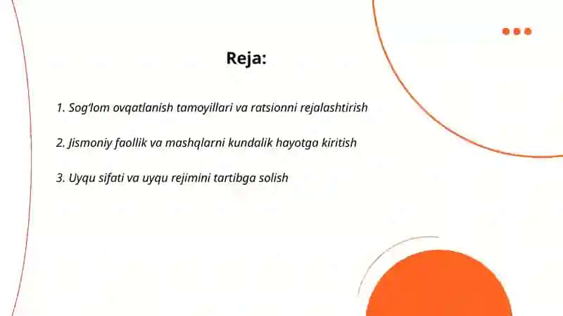 Sogʻlom turmush tarzi va uni tatbiq etish yoʻllari 2