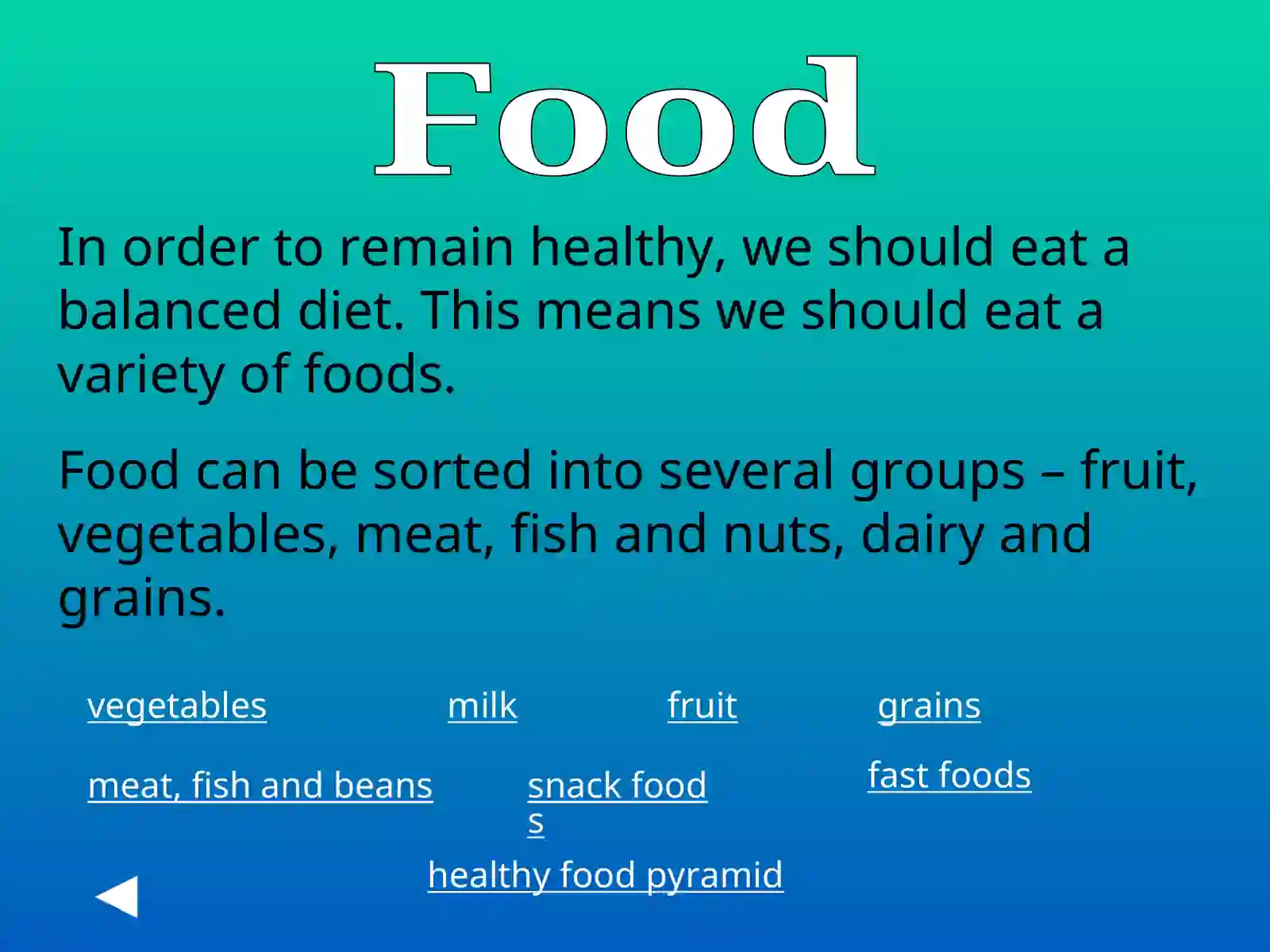 Food Groups 2