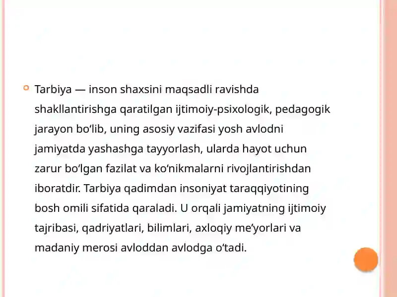 Tarbiya va uning turlari 2