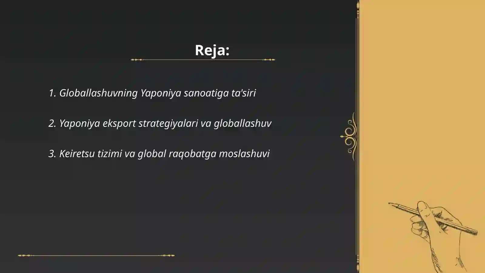 Globallashuv va Yaponiyaning iqtisodiy rivojlanish xususiyatlari 2