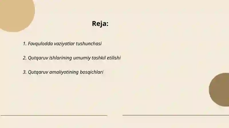Favqulodda vaziyatlar hududida qutqaruv ishlarini tashkil etish 2