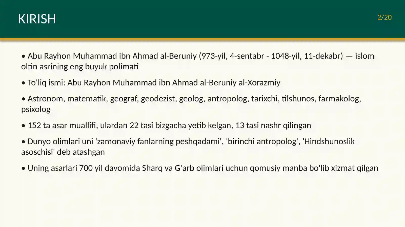 Abu Rayhon Beruniy 2
