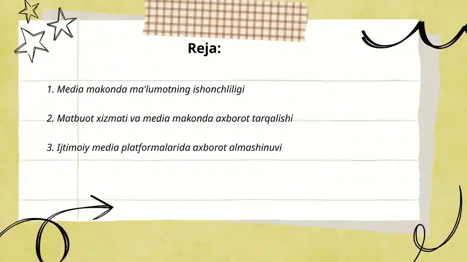 Media makonda axborotni taqdim etish 2