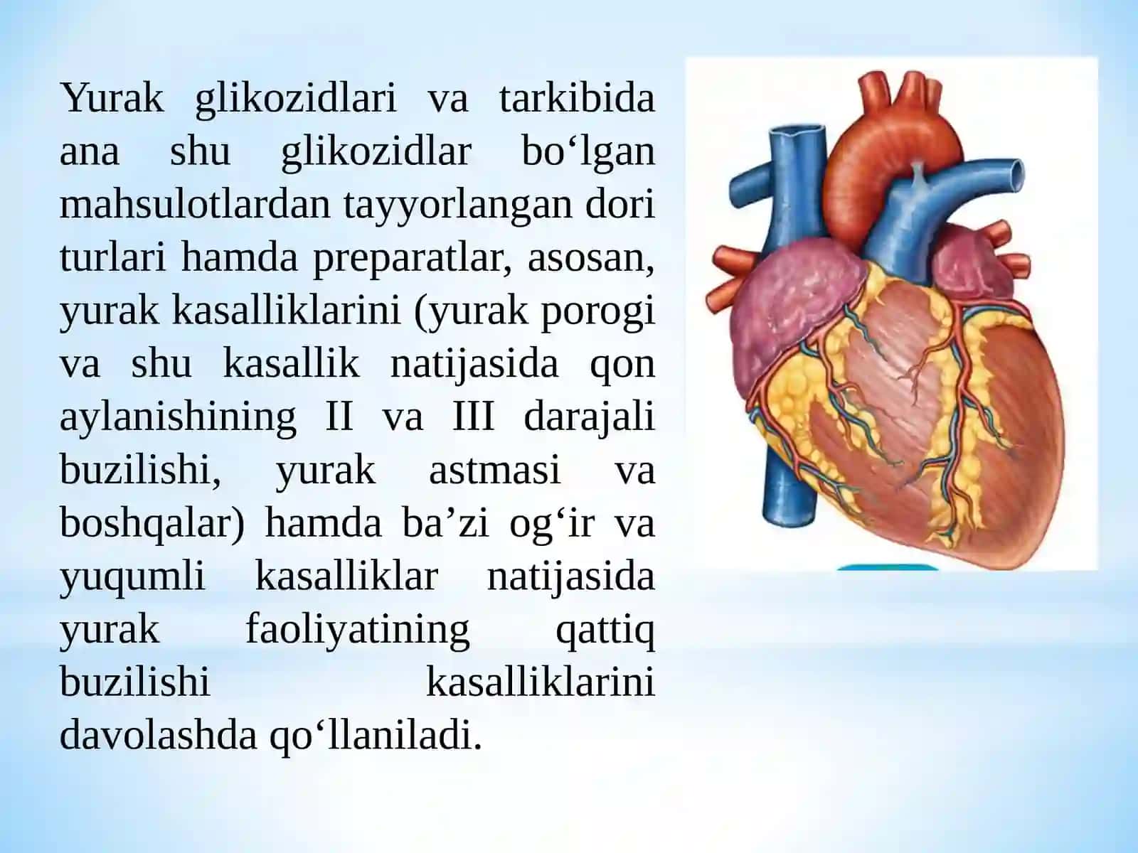 Yurak glikozidlari va tarkibida ana shu glikozidlar boʻlgan mahsulotlar 2