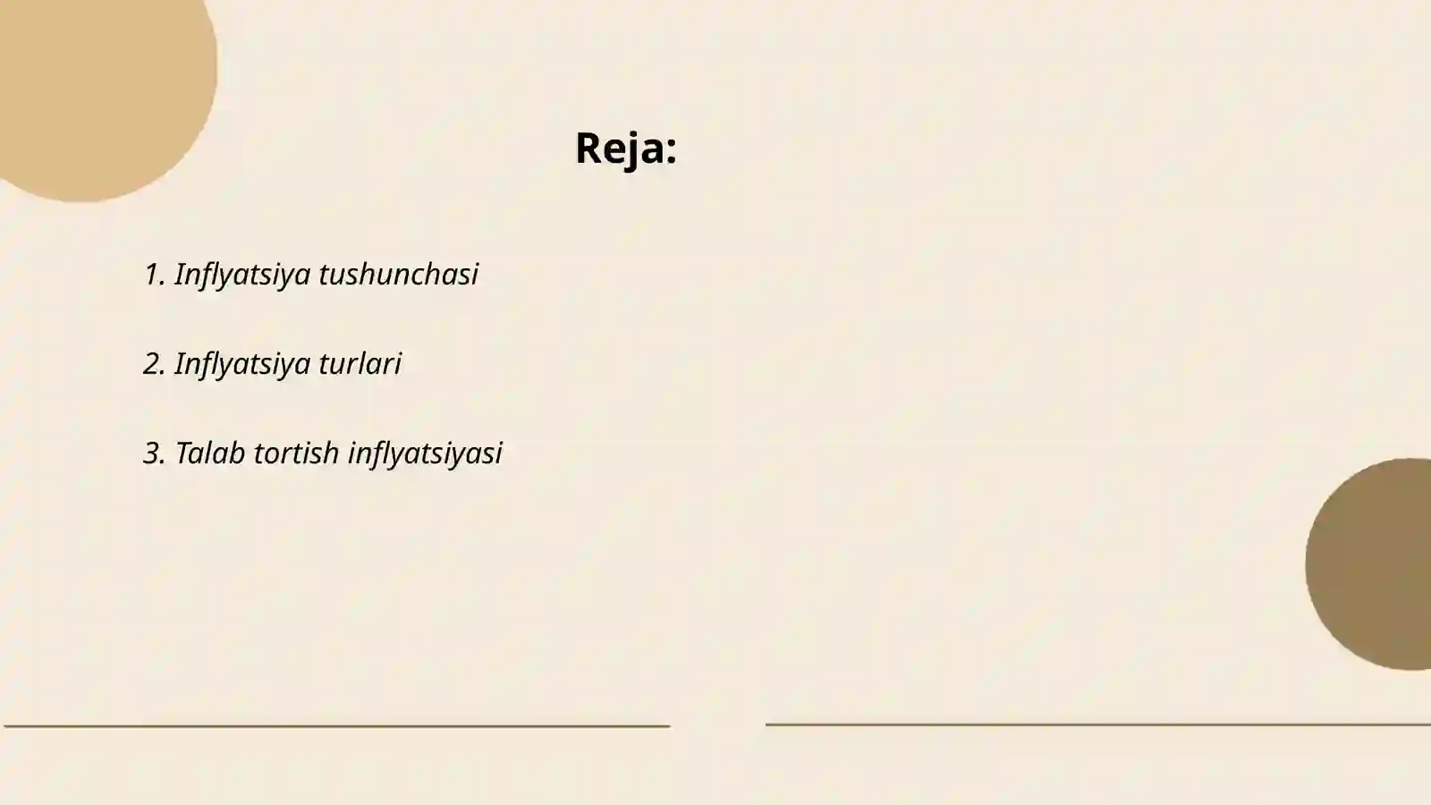 Inflyatsiya va uning turlari. Pulning barqarorligini ta'minlash yo'llari 2