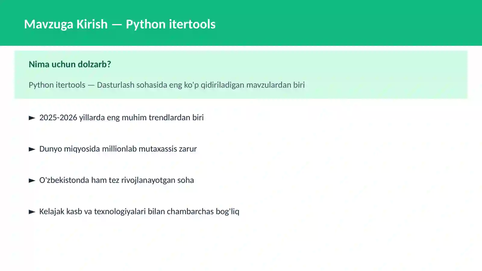 Python itertools 2