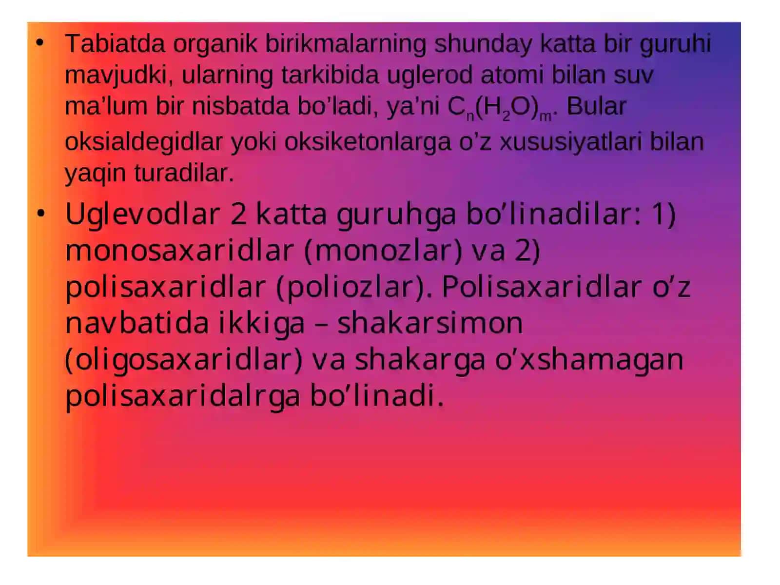 Uglevodlar 2
