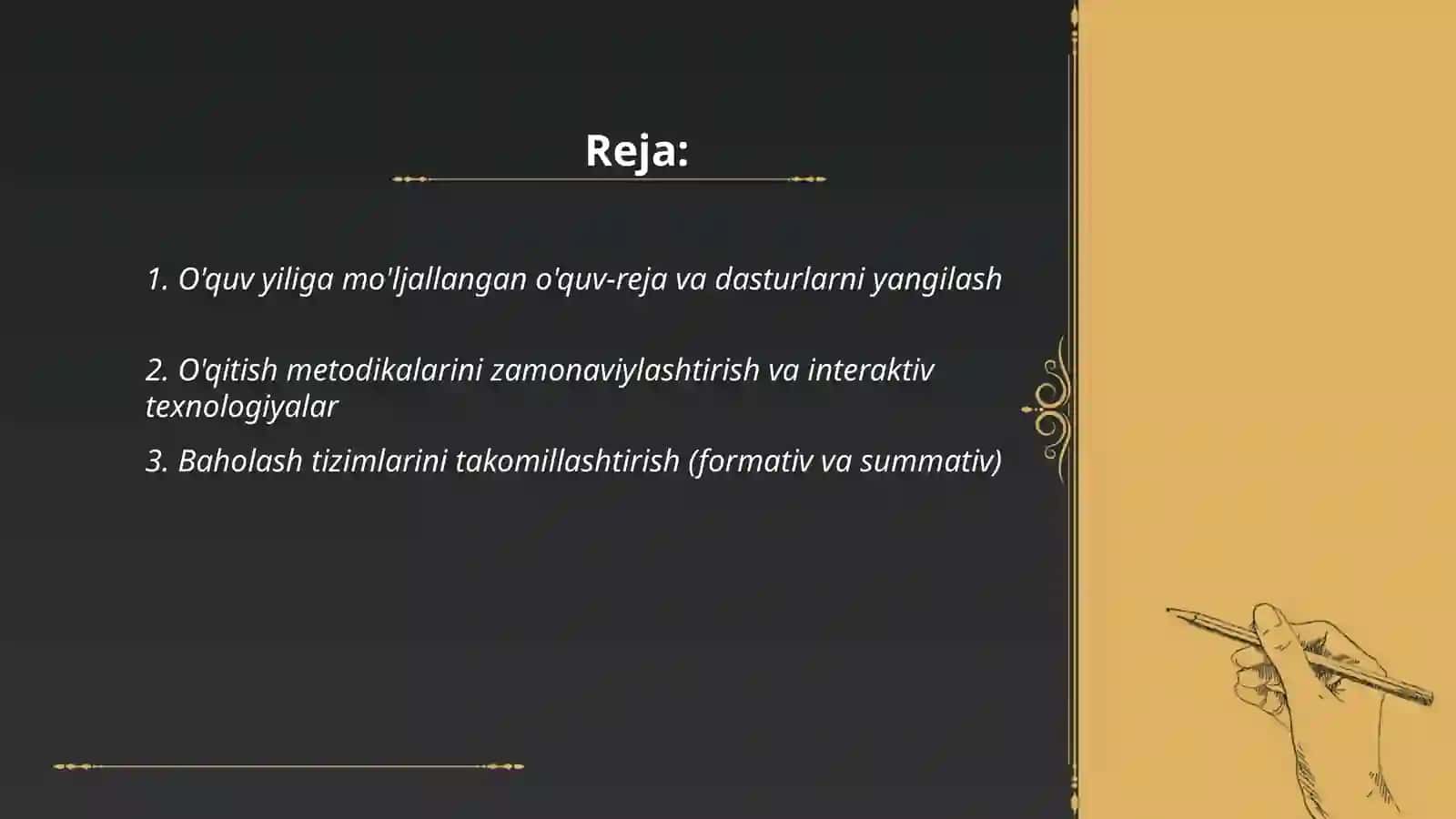 Yangi o'quv yiliga istiqbol reja huquq fani o'qituvchilari uchun 2