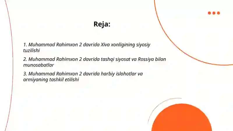 Muhammad Rahimxon 2 davrida Xiva xonligining ijtimoiy-iqtisodiy va siyosiy hayoti 2