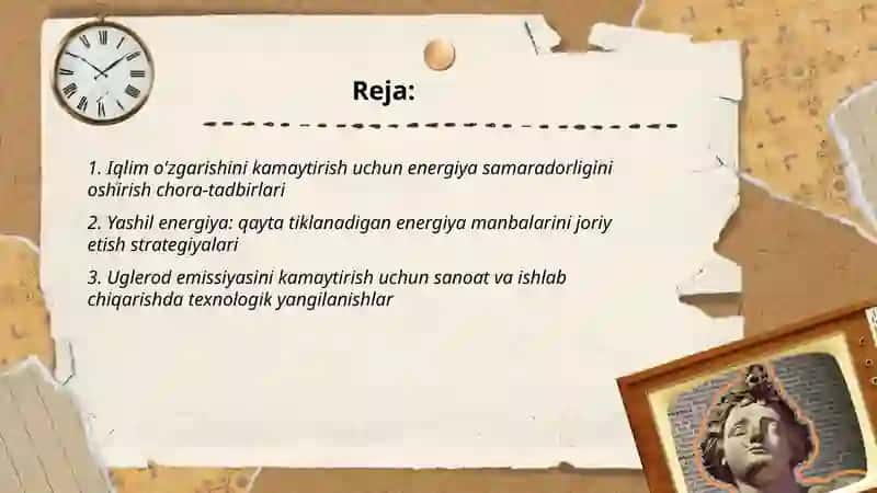 Iqlim O'zgarishi va Ung Oqibatlariga Qarshi Kurash Bo'yicha Chora-Tadbirlar Ishlab Chiqish 2