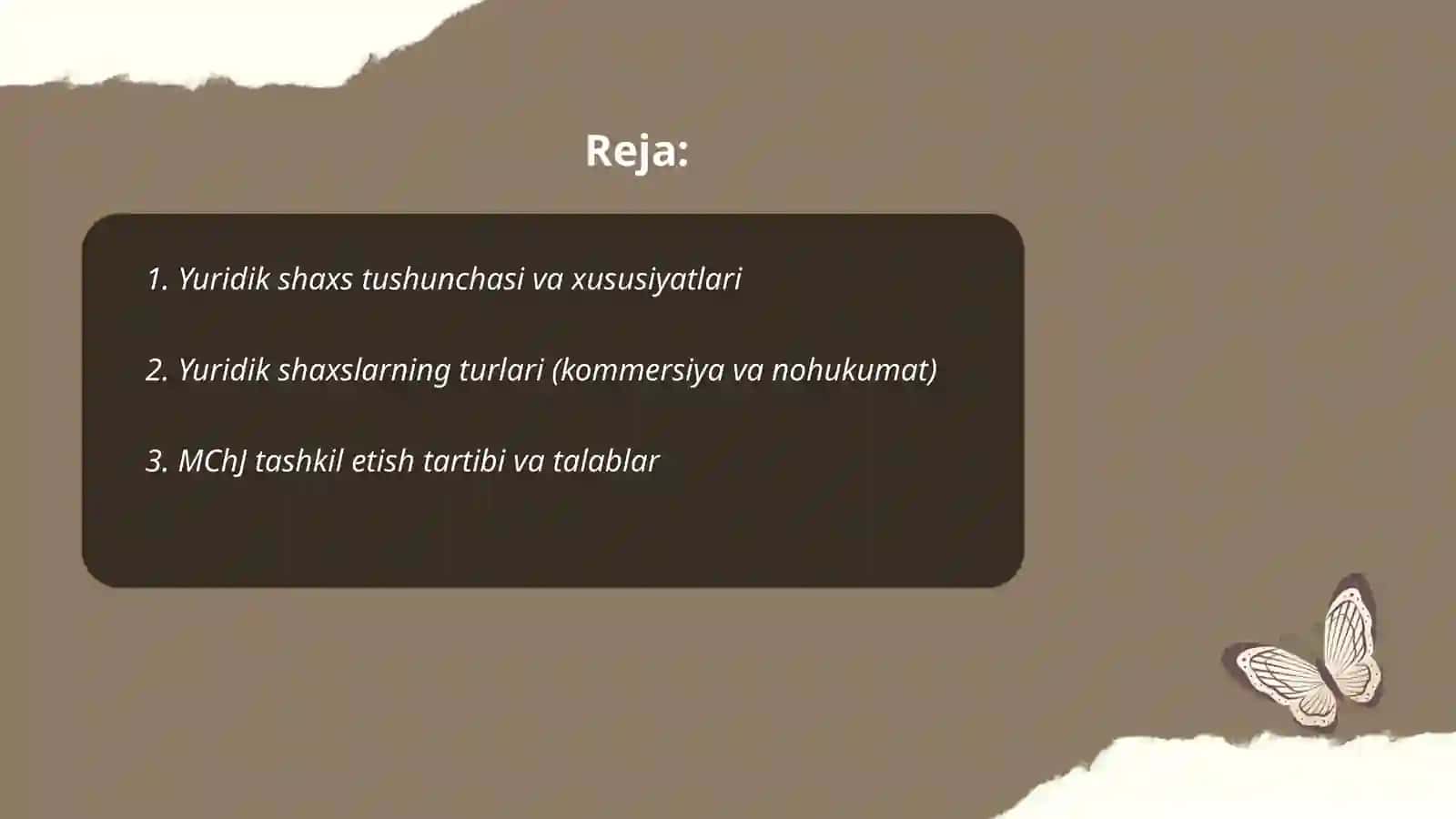 Yuridik shaxs tushunchasi va xususiyatlari 2