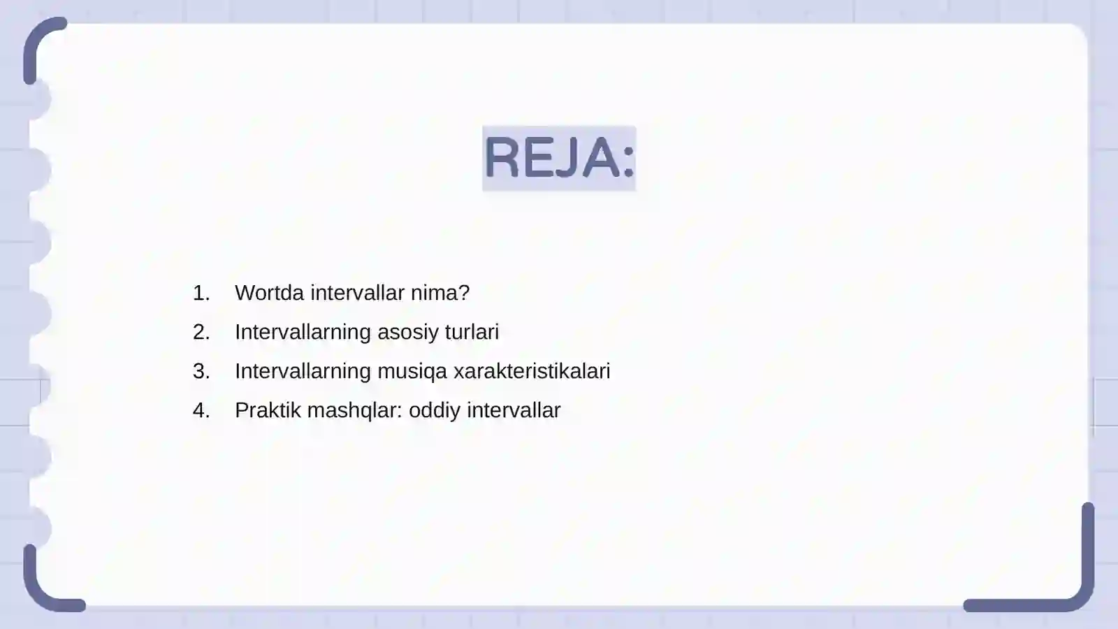 Wortda intervallar bilan ishlash 2
