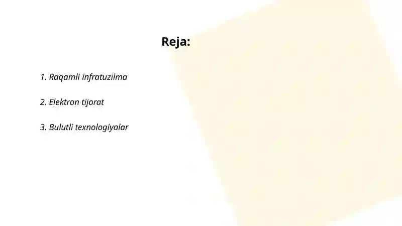 Raqamli iqtisodiyotning xususiyatlari 2