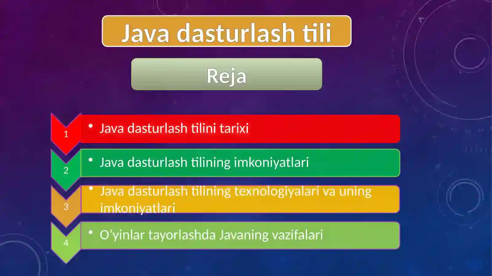 Java dasturlash tili 2