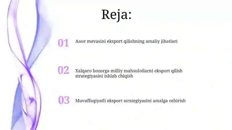 Xalqaro bozorga milliy mahsulotlarni eksport qilish strategiyasi 2