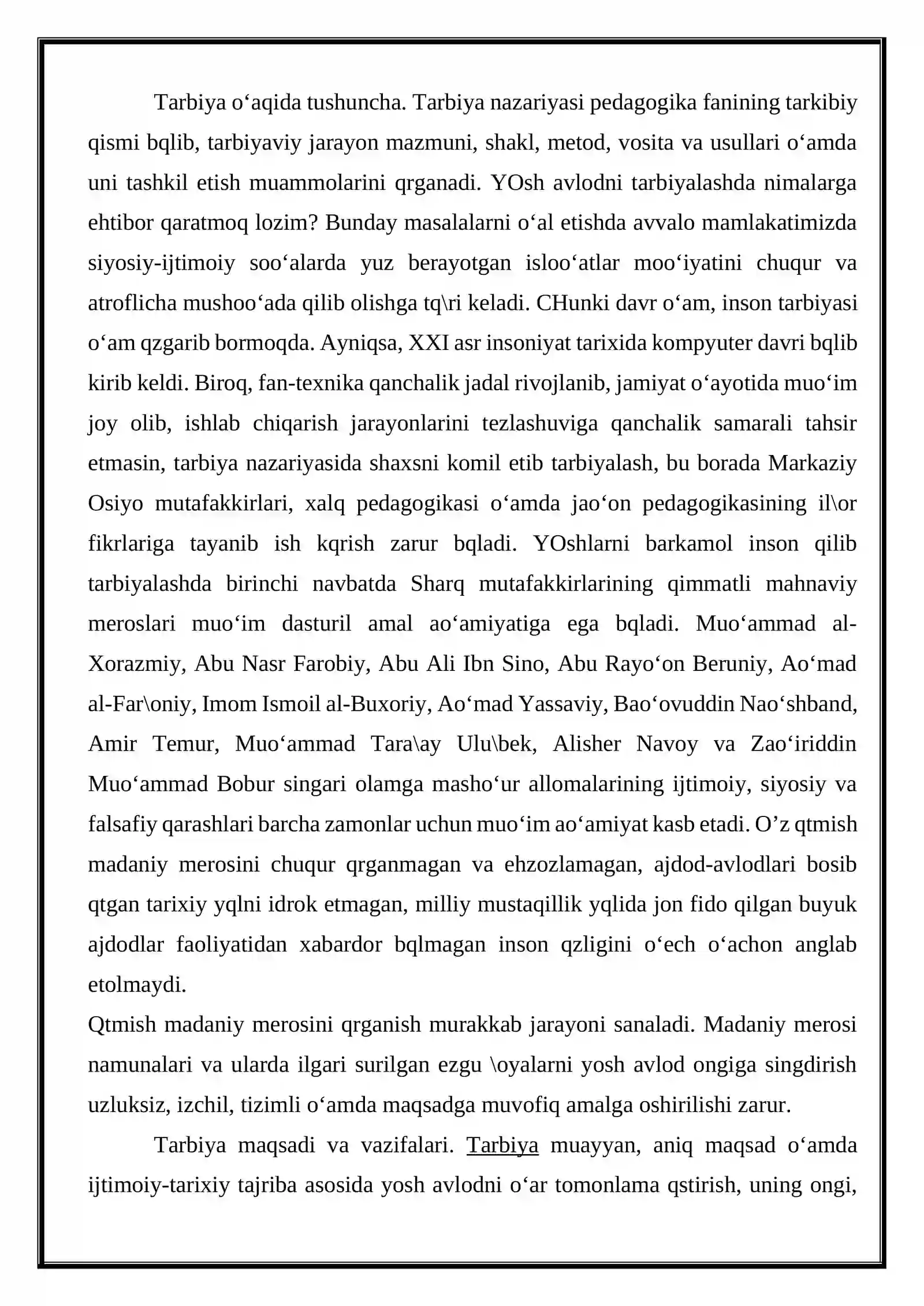 Tarbiya maqsadi va vazifalari 2