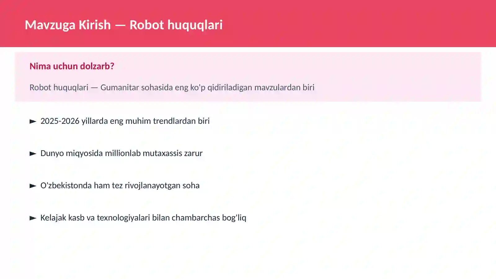 Robot huquqlari 2
