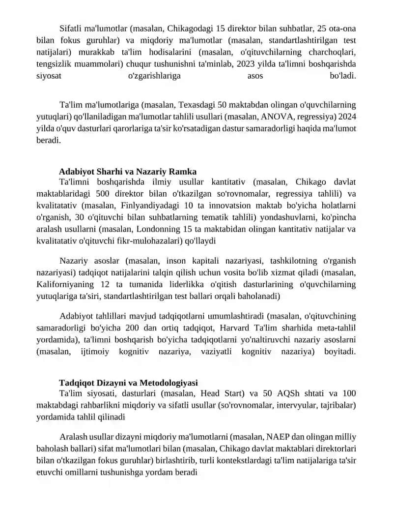 Tarbiyaviy ishlarni boshqarish fanining ilmiy-tadqiqot metodlari 2