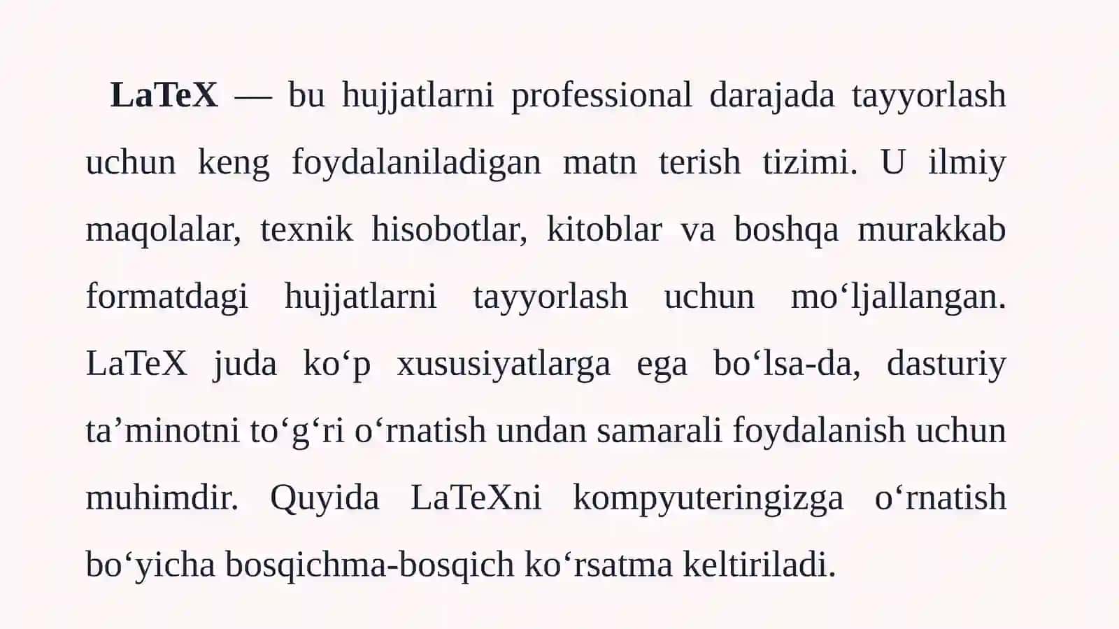 Kompyuterga LaTeXni O‘rnatish: To‘liq Qo‘llanma 2