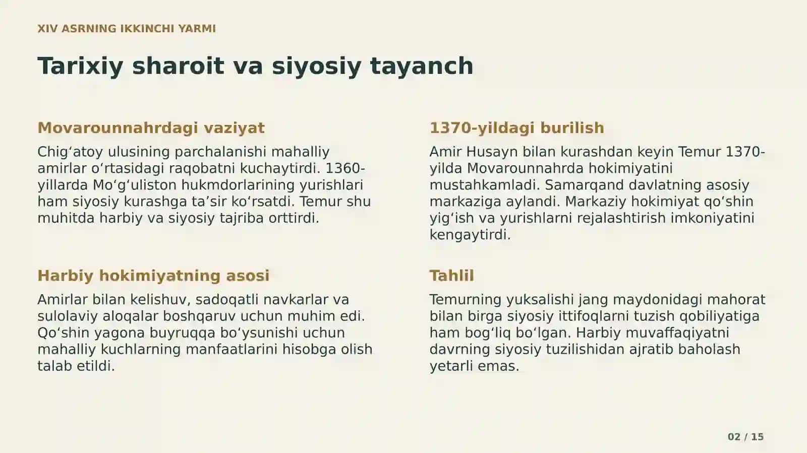 M. Nabiyev: Amir Temur portreti 2