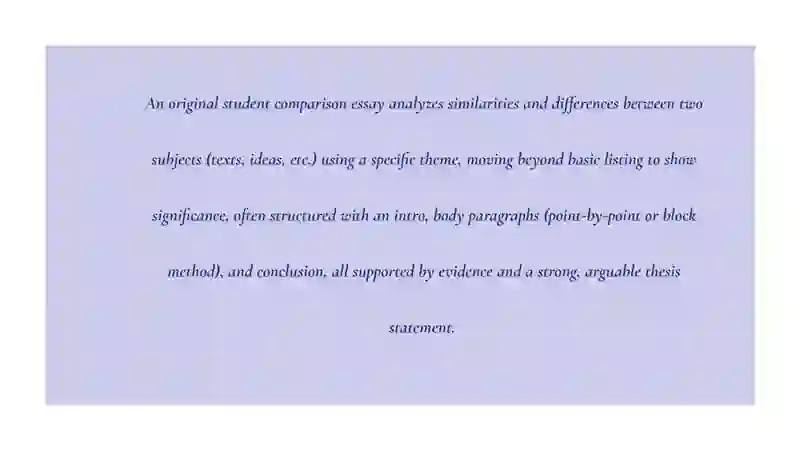 Original student writing: comparison essay 2