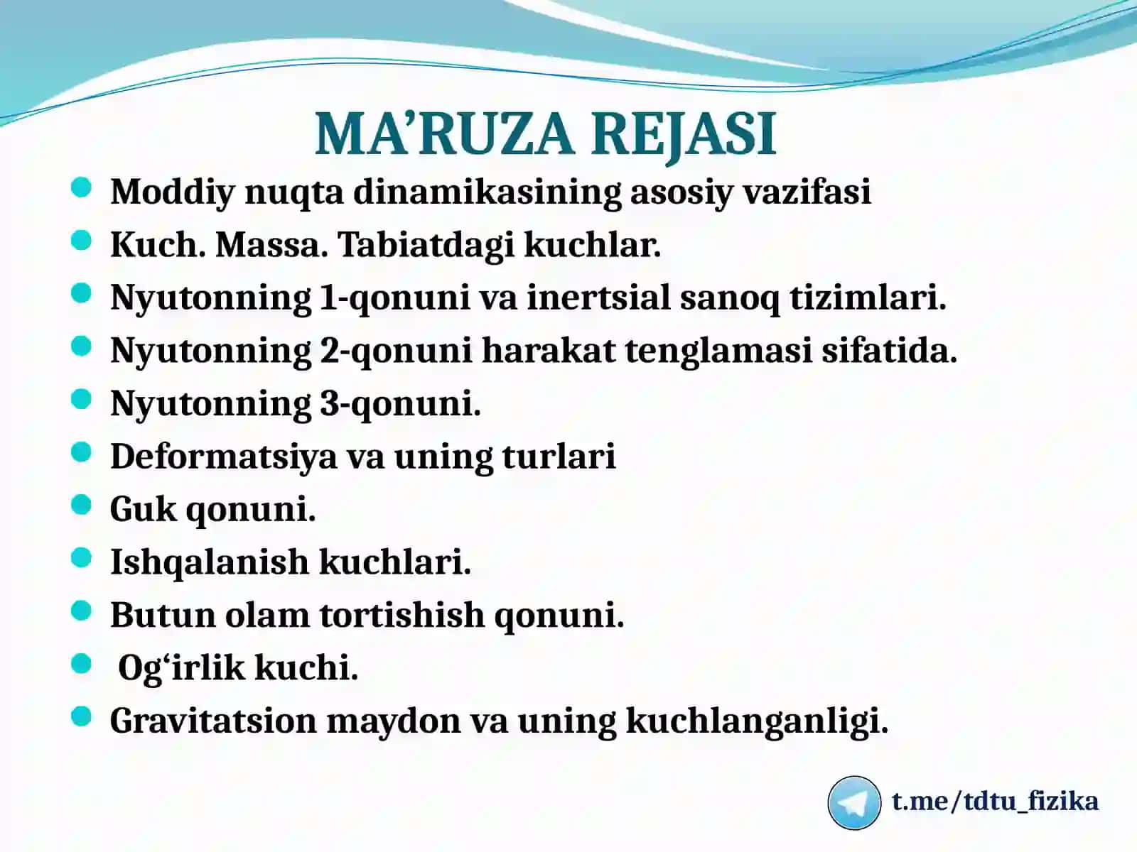 Moddiy nuqta dinamikasi 2