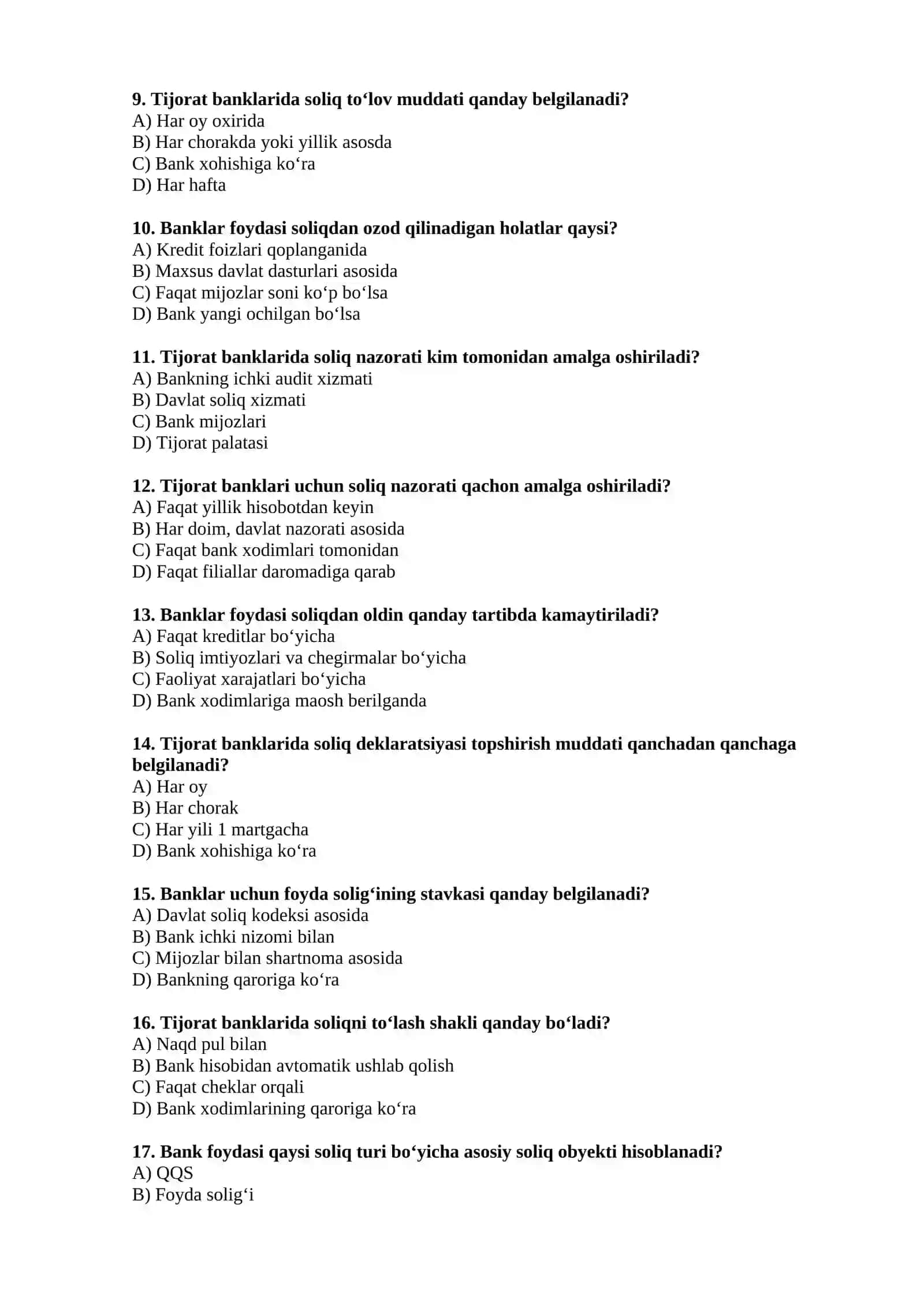 TIJORAT BANKLARINI SOLIQQA TORTISH USLUBIYATI VA UNING O'ZIGA XOS XUSUSIYATLARI 2