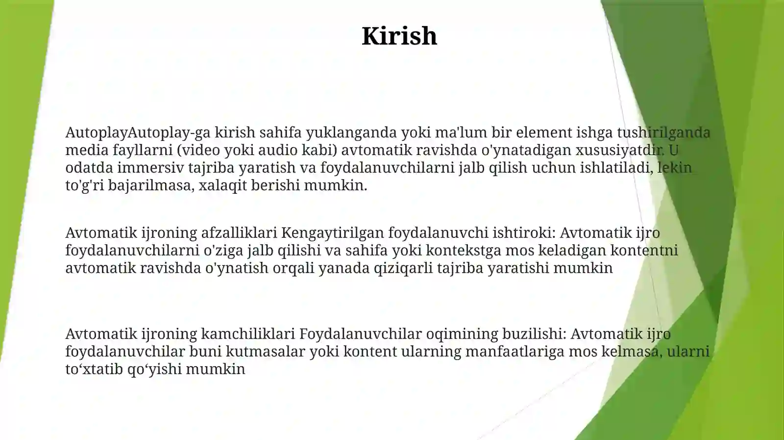 Autoplay Dasturi 2