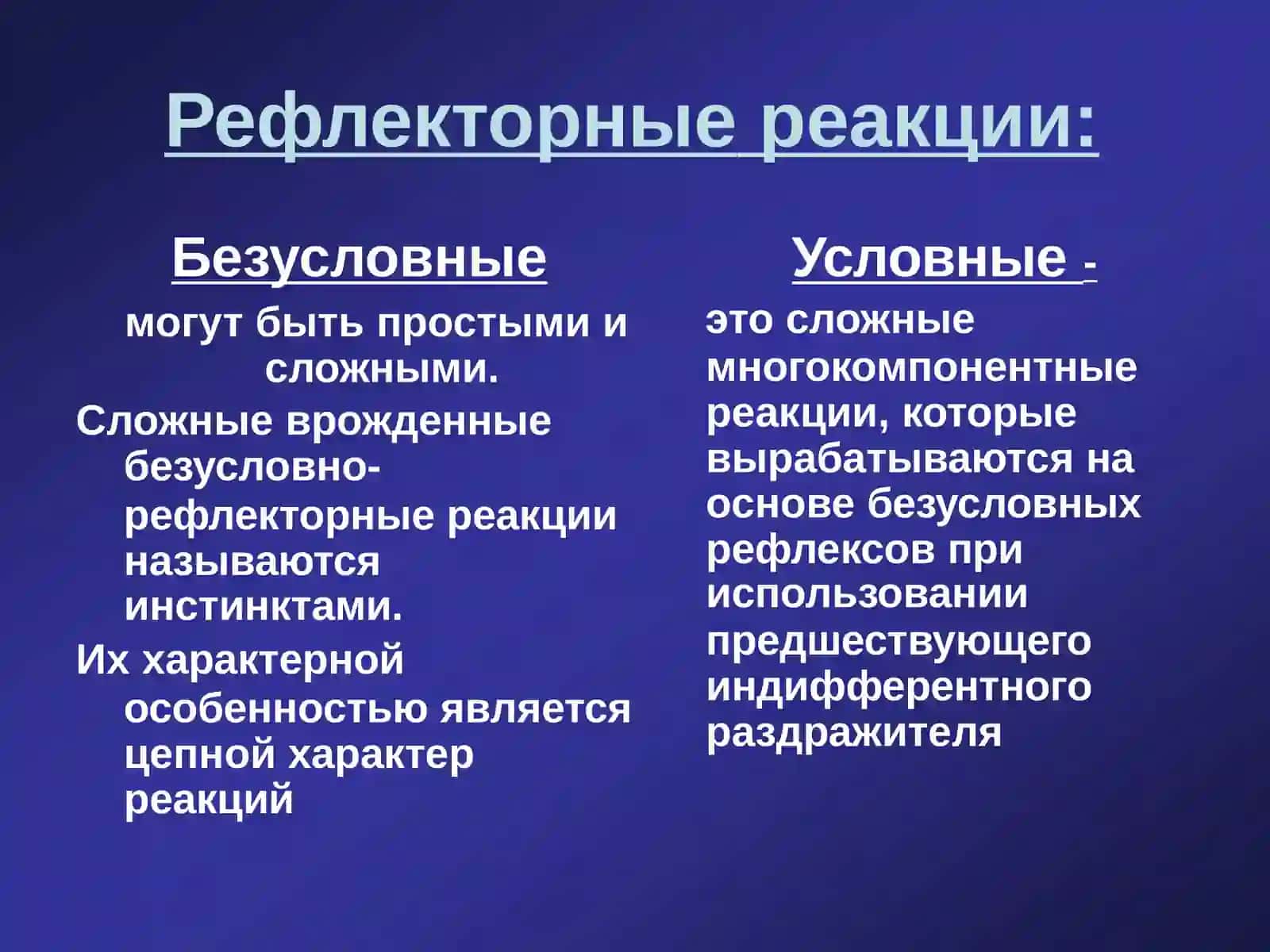 ВЫСШАЯ НЕРВНАЯ ДЕЯТЕЛЬНОСТЬ. РЕФЛЕКСЫ ЧЕЛОВЕКА 2