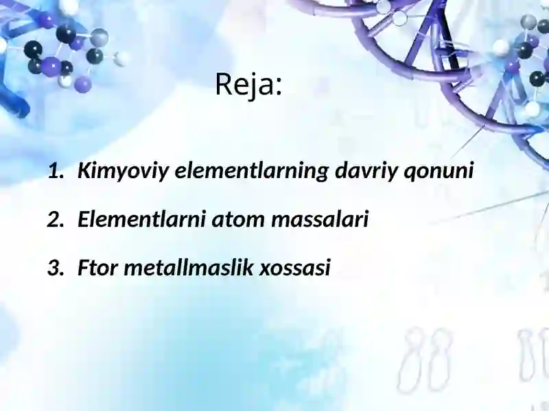Kimyoviy elementlarning davriy qonuni 2