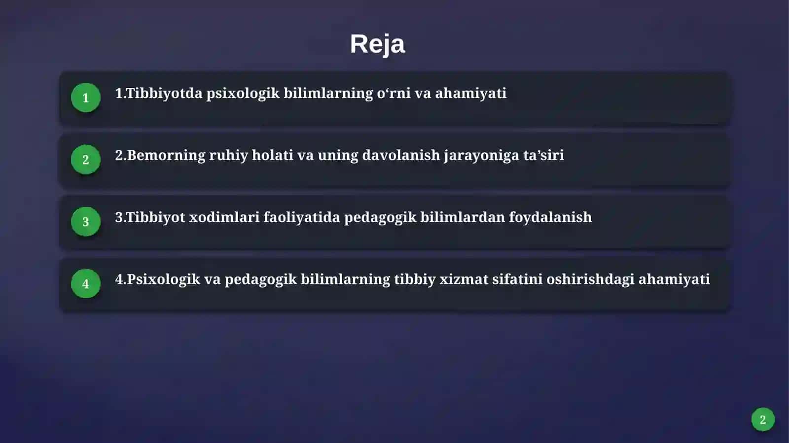 TIBBIYOTDA PSIXOLOGIK VA PEDAGOGIK BILIMLARNING O‘RNI VA AHAMIYATI 2