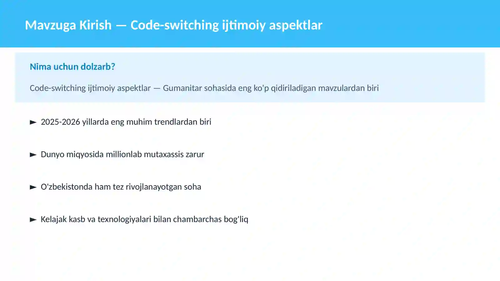 Code-switching ijtimoiy aspektlar 2