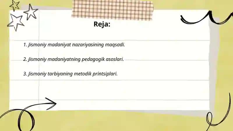 Jismoniy madaniyat nazaryasi va metodikasi fanining maqsadi hamda vazifalari 2