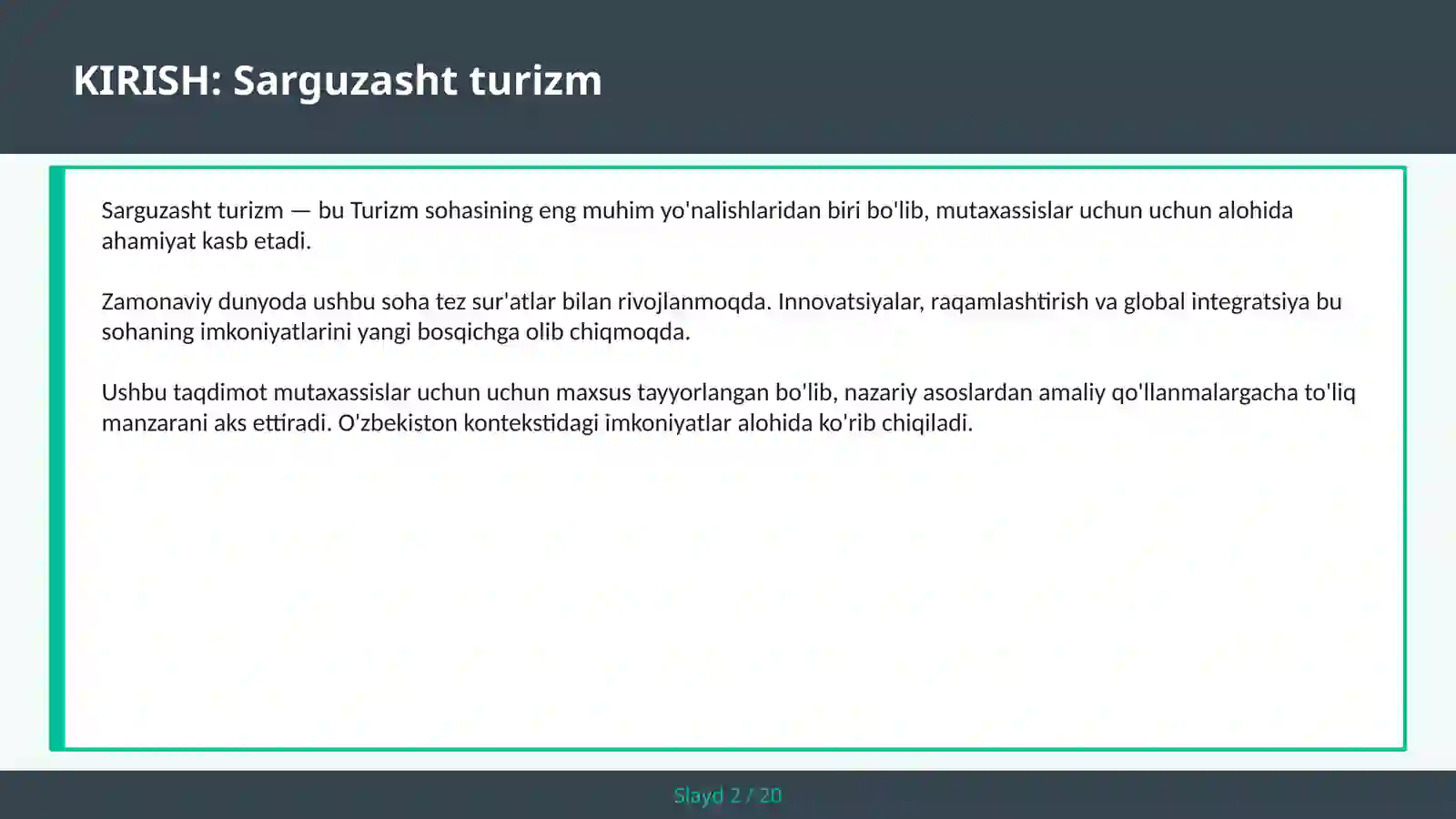 Sarguzasht turizm 2