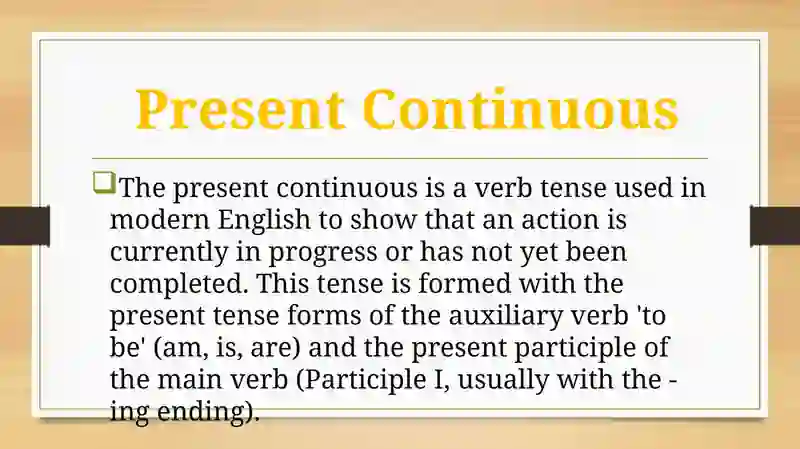 Present Continuous 2