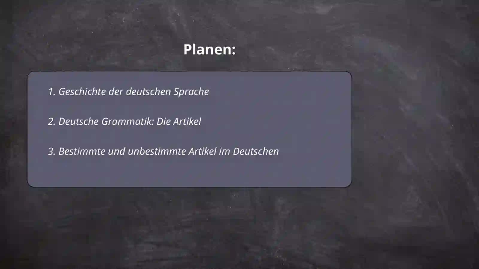 Deutsche Grammatik: Die Artikel 2