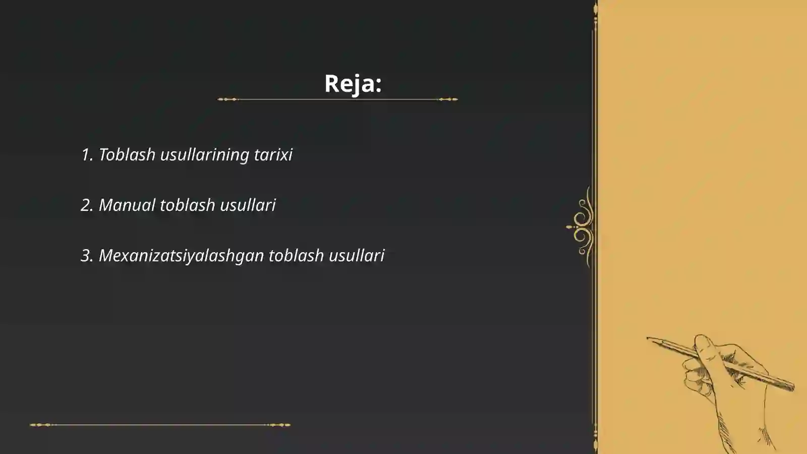 Toblash usulları 2