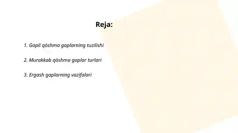 Ergash gapli qòshma gaplar 2