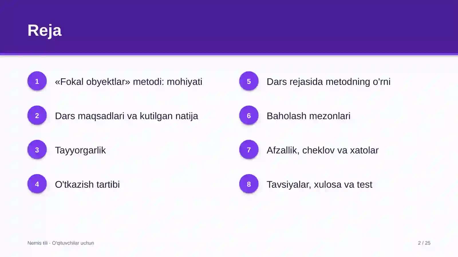 nemis tili darslarida fokal obyektlar metodidan foydalanish 8519 2