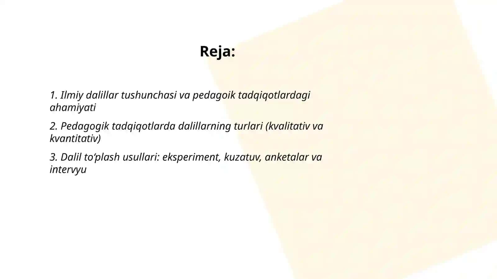 Pedagogik tadqiqotlarda ilmiy dalillar va ularning roli 2