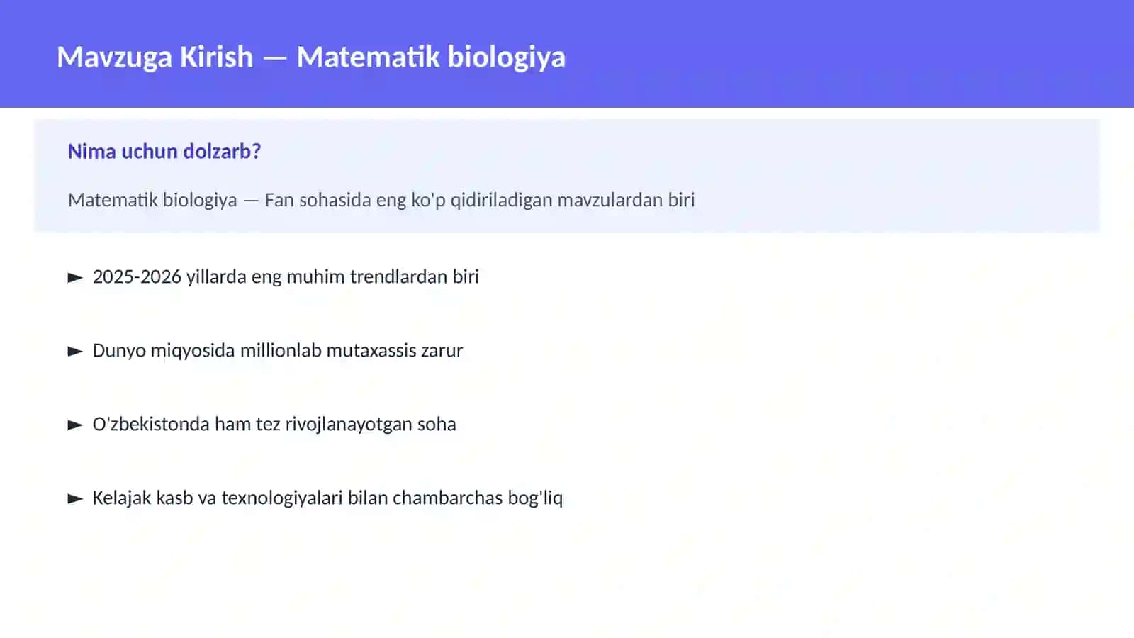 Matematik biologiya 2