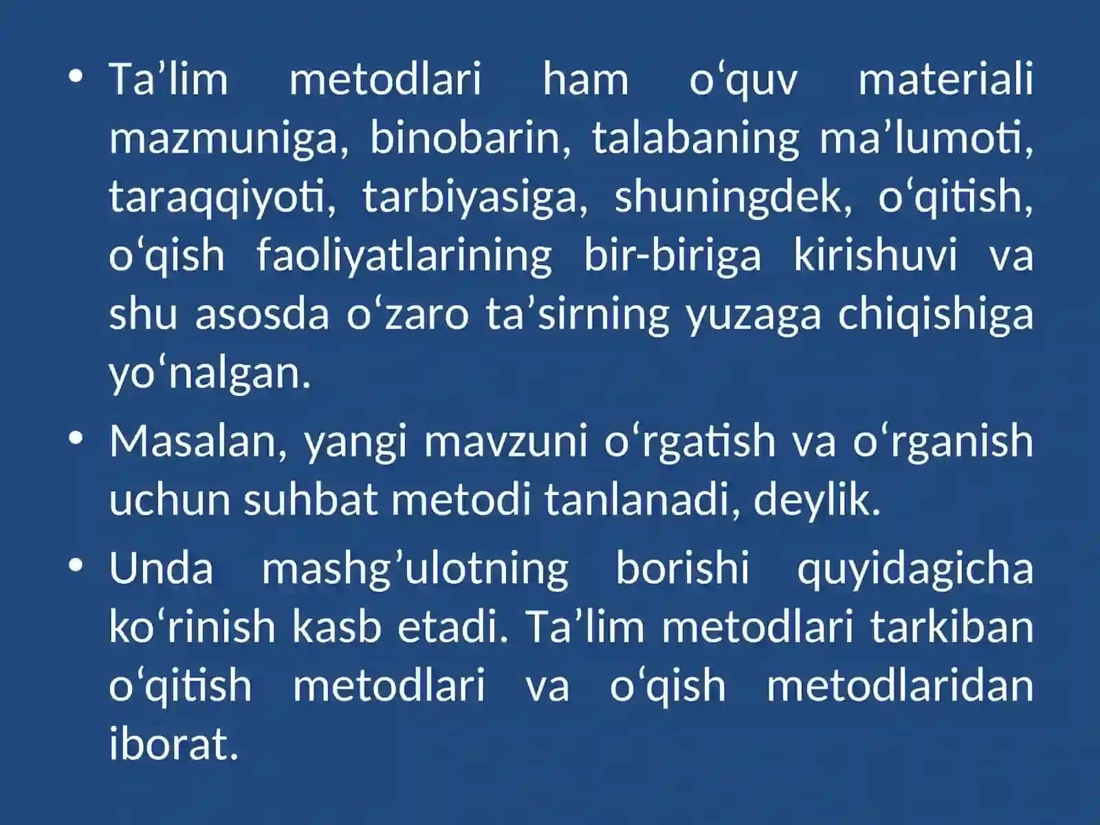 O'qitishning ko'rgazma metodlarini optimal qo'llash usullari 2