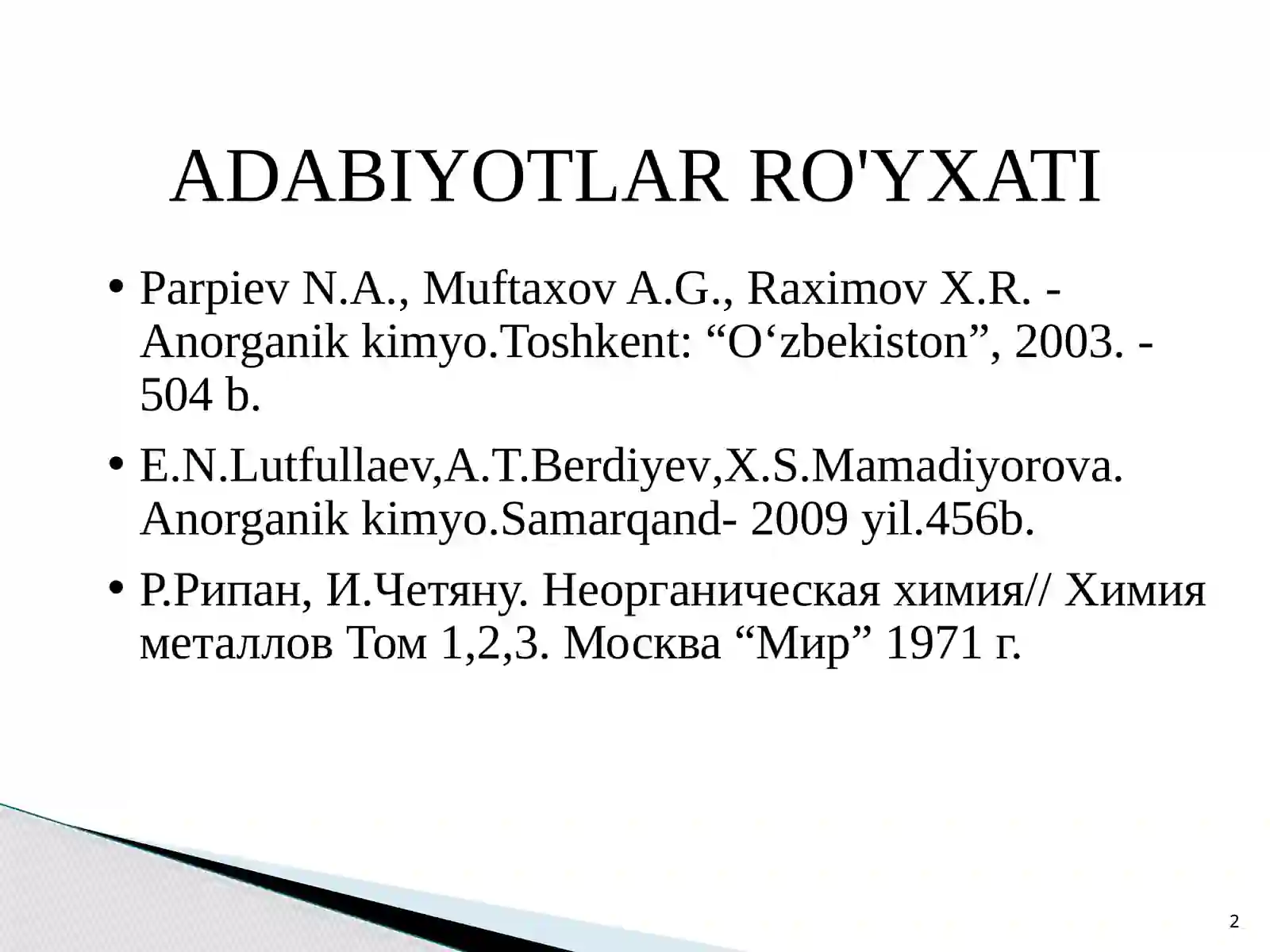 Davriy sistemaning IIIA guruh elementlari 2