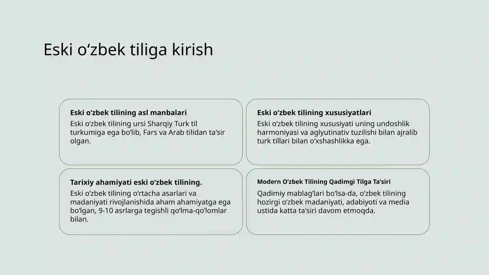 Eski oʻzbek tilida ot soʻz turkumi 2