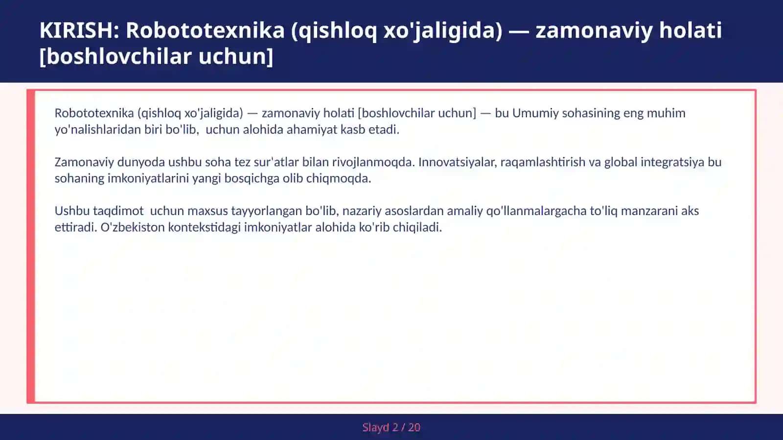 Robototexnika (qishloq xo'jaligida) — zamonaviy holati [boshlovchilar uchun] 2