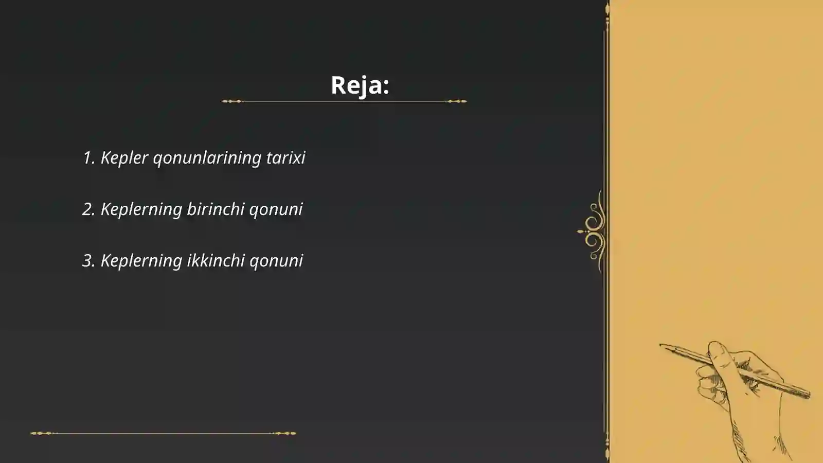 Kepler qonunlari 2