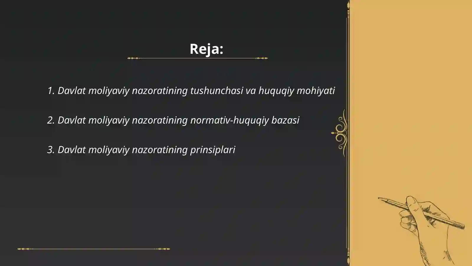 Davlat moliyaviy nazoratining huquqiy asoslari 2