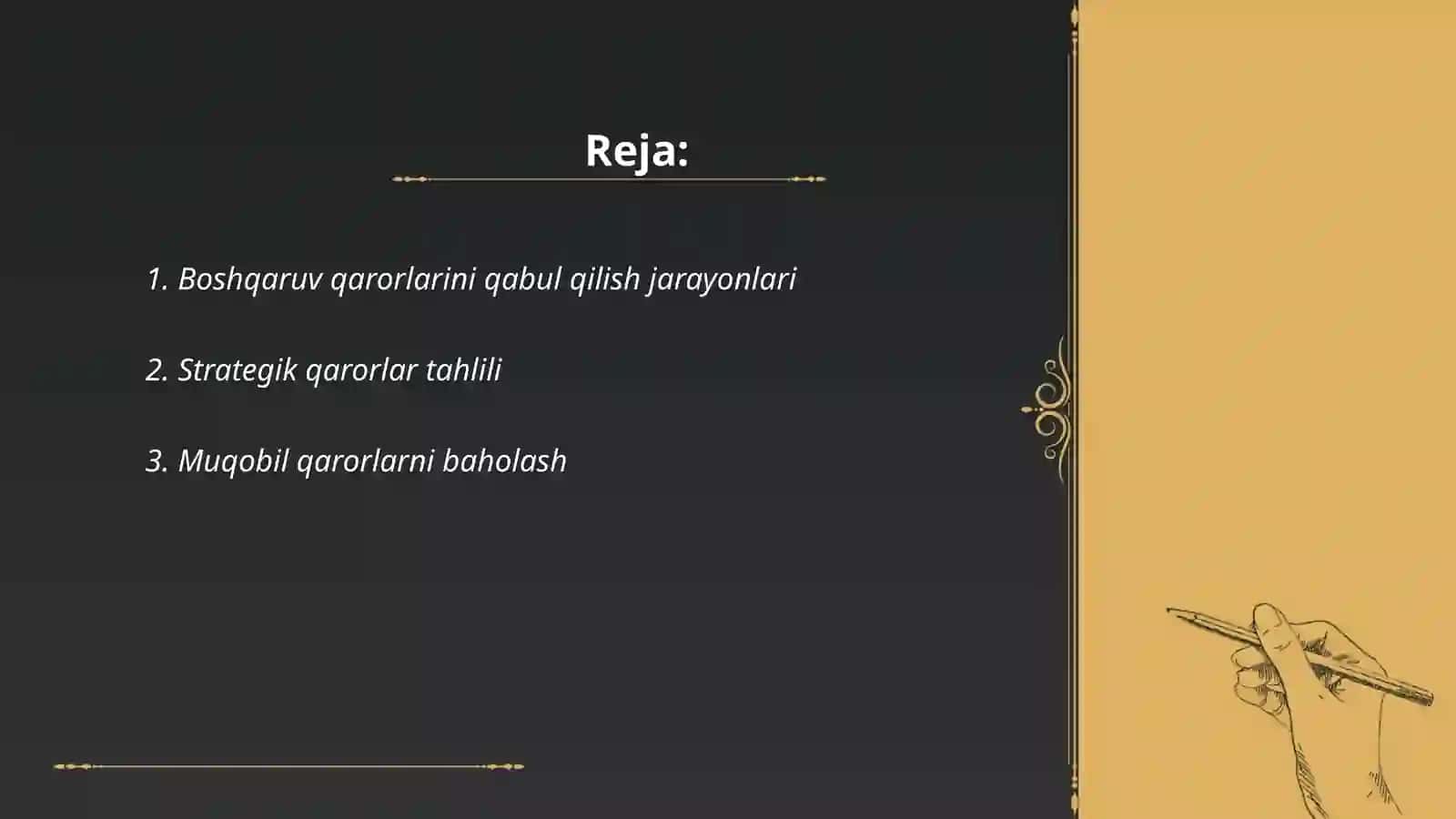 Boshqaruv qarorlarini qabul qilish 2