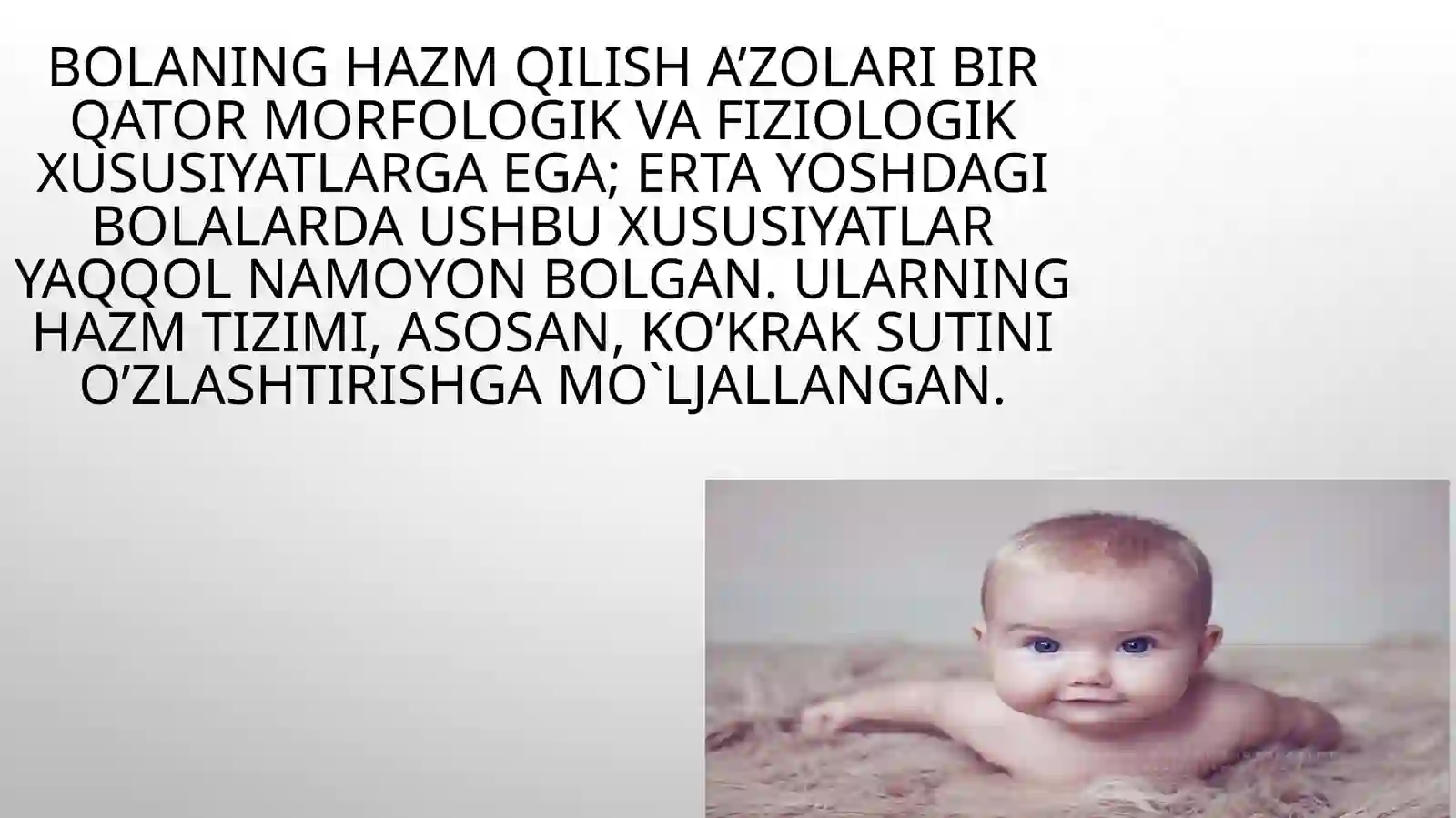 Bolalardagi ichaklar anatomiyasi va fiziologiyasi 2